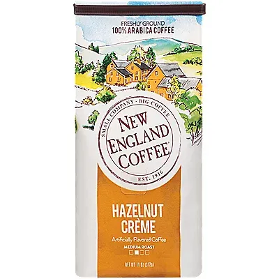 New England Coffee Hazelnut Creme Coffee 11 Oz Ground - Kosher Coffee