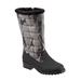 Extra Wide Width Women's Benji High Boot by Trotters in Black Dark Camo (Size 7 1/2 WW)