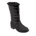 Extra Wide Width Women's Benji High Boot by Trotters in Black Black (Size 8 WW)