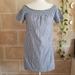 J. Crew Dresses | J.Crew Blue & White Striped Off The Shoulder Dress | Color: Blue/White | Size: 0