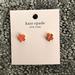 Kate Spade Jewelry | Kate Spade Floral Stud Earrings | Color: Gold/Orange | Size: Os