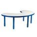 "BaseLine Teacher/Kidney Table - Royal Blue with 22"" Legs - Children's Factory AB739KPB22"