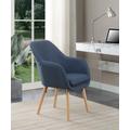 Take a Seat Charlotte Accent Chair in Denim Blue - Convenience Concepts 310131BE