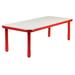 "BaseLine 72"" x 30"" Rectangular Table - Candy Apple Red with 22"" Legs - Children's Factory AB747RPR22"