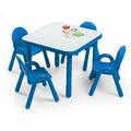"BaseLine Preschool 30"" Square Table & Chair Set - Solid Royal Blue - Children's Factory AB74120PB"