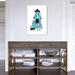 Oliver Gal Fashion & Glam Lady Fashion & Cat Fashion Lifestyle - Painting on Canvas in Black/Blue/White | 24 H x 16 W in | Wayfair