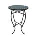 Charlton Home® Lizzo Outdoor Side Table Stone/Concrete/Metal/Mosaic in Blue/Gray | 21 H x 14 W x 14 D in | Wayfair D29410BDD0794790A1E001FD3DFF052D