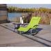 Arlmont & Co. Alyce 68.5" Long Single Chaise Metal in Green | 34.6 H x 24.8 W x 68.5 D in | Outdoor Furniture | Wayfair