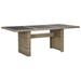 Hokku Designs Avianca Outdoor Dining Table Garden Porch Patio Table w/ Glass Top PE Rattan Glass/Metal/Wicker/Rattan in Gray/Brown | Wayfair