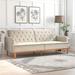 Mr. Kate Stella 80" Wide Convertible Sofa Wood/Velvet in Brown | 32.5 H x 80 W x 33.5 D in | Wayfair 2390479MK