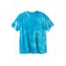 Men's Big & Tall Shrink-Less™ Lightweight Pocket Crewneck T-Shirt by KingSize in Royal Blue Marble (Size 8XL)