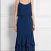 Michael Kors Dresses | Michael Kors Navy Blue Tired Ruffle Dress | Color: Blue/Red | Size: Xs