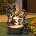 Astoria Grand Chalfield Resin Boy and Girl Fountain w/ Light in Brown | 25.5 H x 18.52 W x 13.7 D in | Wayfair 3A6C5C2CE7B64713884453A8695455D9