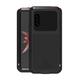 FONREST Full Body Case for Sony Xperia 10 II 6-inch Love Mei Outdoor Shockproof Heavy Duty Hybrid Aluminum Metal Snowproof Cover with Tempered Glass Screen Protector (Black)