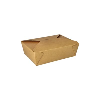 Papstar 150 Stück Lunchboxen, Pappe 2000 ml 15,5 x 21,5 cm x 6,5 cm braun