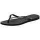 Havaianas Damen Slim Logo Flip Flops, schwarz / weiß, 45/46 EU