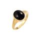 Elli - Siegelring Onyx Oval klassik 925 Silber Ringe Damen