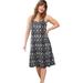 Plus Size Women's Knit Tank dress by ellos in Black Grey Print (Size 6X)