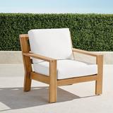Calhoun Lounge Chair with Cushions in Natural Teak - Rain Sailcloth Aruba, Standard - Frontgate