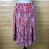 Lularoe Skirts | Lularoe Madison Knee Length Pleated Skirt | Color: Gray/Pink | Size: L