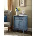 Birch Lane™ Cain 24" Wide en Rectangular Accent Cabinet Farmhouse Style Rustic Antique Finish & Storage in Blue | 30 H x 24 W x 13 D in | Wayfair