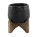 Dakota Fields Riya Ceramic Pot Planter Ceramic in Black | 5 H x 5 W x 5 D in | Wayfair 469CFBDD19ED42A09EB2D7AD11BCCBB2