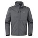donhobo Men's Crew Collar Waterproof Jacket Windproof Breathable Jacket with Fleece Lined Dark Grey M