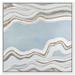 Mercer41 Abstract Blue Glitter Flow Patterns - Graphic Art Print on Canvas in Blue/White | 16 H x 16 W x 1.5 D in | Wayfair