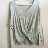 American Eagle Outfitters Tops | American Eagle Women’s Seafoam Long Sleeve T-Shirt - Size Small | Color: Green | Size: S