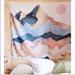 Urban Outfitters Wall Decor | Golden Peaks Tapestry New | Color: Pink/White | Size: 50x60