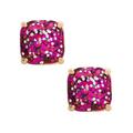 Kate Spade Jewelry | Kate Spade Pink Glitter Squared Away Earrings | Color: Pink | Size: Os