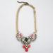 J. Crew Jewelry | J Crew Crystal Fan Statement Necklace | Color: Pink/Red | Size: Os