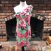 Lilly Pulitzer Dresses | Lilly Pulitzer Floral Print Dress Size Medium | Color: Green/Pink | Size: M