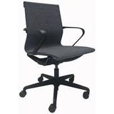 LiteFitt Stretch Linen Office Chair in Charcoal Gray