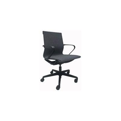 LiteFitt Stretch Linen Office Chair in Charcoal Gray