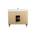 42 inch bathroom vanity in Maple with backsplash - Elegant Lighting VF47042MMP-BS