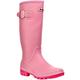 wealsex Women Knee High Wellies Waterproof Ladies Slip On Wellington Boots Long Shaft Welly Rain Boots Anti Slip (Pink,6.5 UK=Label 41)