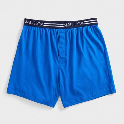 Nautica Men's Loose Knit Boxer Bright Cobalt, L