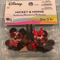 Disney Other | 2 For $30 Mickey & Minnie Mouse Buttons | Color: Black/Red | Size: Osg