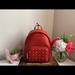 Michael Kors Bags | Michael Kors Studded Erin Medium Backpack Red | Color: Gold/Red | Size: Os