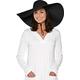Coolibar UPF 50+ Women's Compact in A SNAP! Shelby Shapeable Poolside Hat, Black W/ Snap, One Size