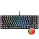 Mars Gaming MKREVOPROWBPT Schwarz, Mechanische RGB Gaming Tastatur, TKL+ NUM, Blauer Switch, Portugiesisch