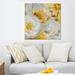 Alcott Hill® 'Sunshine II' Acrylic Painting Print on Wrapped Canvas in Gray/Yellow | 18 H x 18 W x 1 D in | Wayfair ACOT7809 40197035