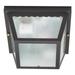 August Grove® Pothier Outdoor Flush Mount Glass/Metal in Black | 5 H x 9.25 W x 9.25 D in | Wayfair AGTG6916 44418858