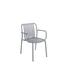 BFM Seating Key West Stacking Patio Dining Armchair in Gray | 31 H x 21.25 W x 21.25 D in | Wayfair PHKWAC-SG