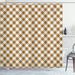 August Grove® Burnabbie Cloth Pattern Geometric Single Shower Curtain Polyester | 70 H x 69 W in | Wayfair AGGR5518 39394162