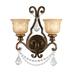 Astoria Grand Tusten 2 - Light Bronze Umber Armed Sconce Glass | 18 H x 16 W x 10 D in | Wayfair ARGD3090 42928523