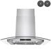 AKDY 35.2" 343 CFM Convertible Island Range Hood Stainless Steel in Gray | 35.2 W x 23.6 D in | Wayfair RH0477