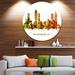 Design Art 'Atlanta Georgia Skyline' Graphic Art Print on Metal in Green/Orange/Red | 23 H x 23 W x 1 D in | Wayfair MT9661-C23