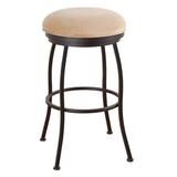 Lark Manor™ Amareona Swivel Counter, Bar & Extra Tall Stool Plastic/Acrylic/Metal in Red/Brown | 30 H x 16.5 W x 16.5 D in | Wayfair